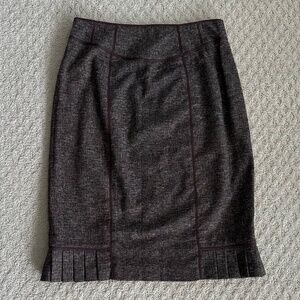 Nanette Lepore Sweetie Wool Blend Skirt Brown Coffee Bean 10 Office Fall NWT